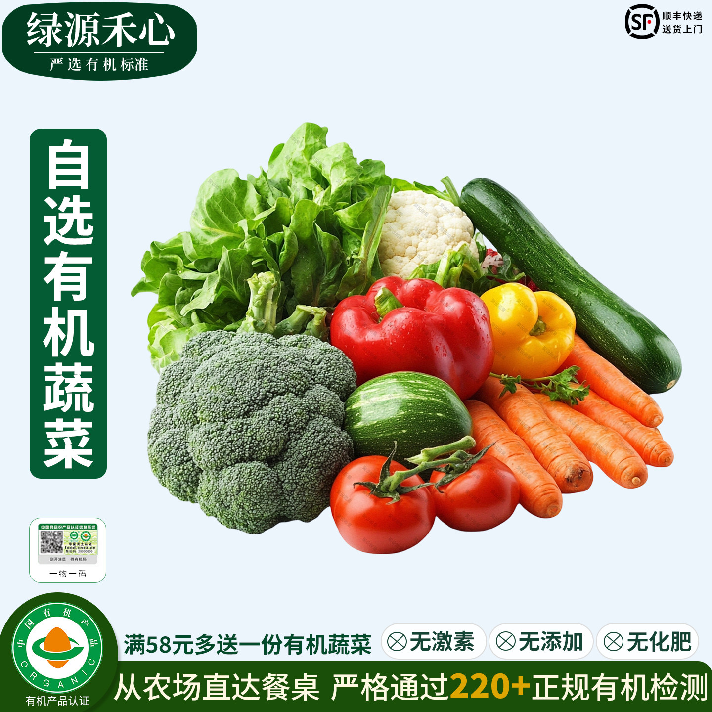 自选有机蔬菜当季时令新鲜蔬菜沙拉菜炒菜混合食材健康无农残蔬菜