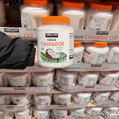 Costco Kirkland Cold Prings Virgin Импортированное кокосовое масло съедобные волосы и уход за кожей 2.48L