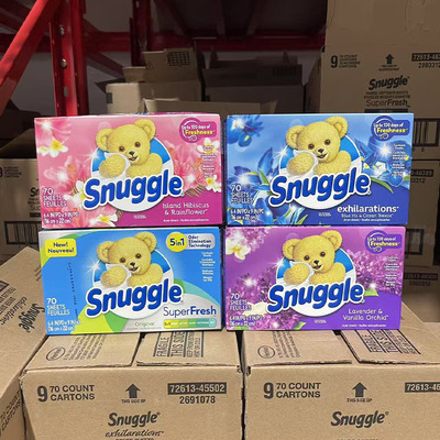 美国Snuggle蓝光香型衣物柔顺片