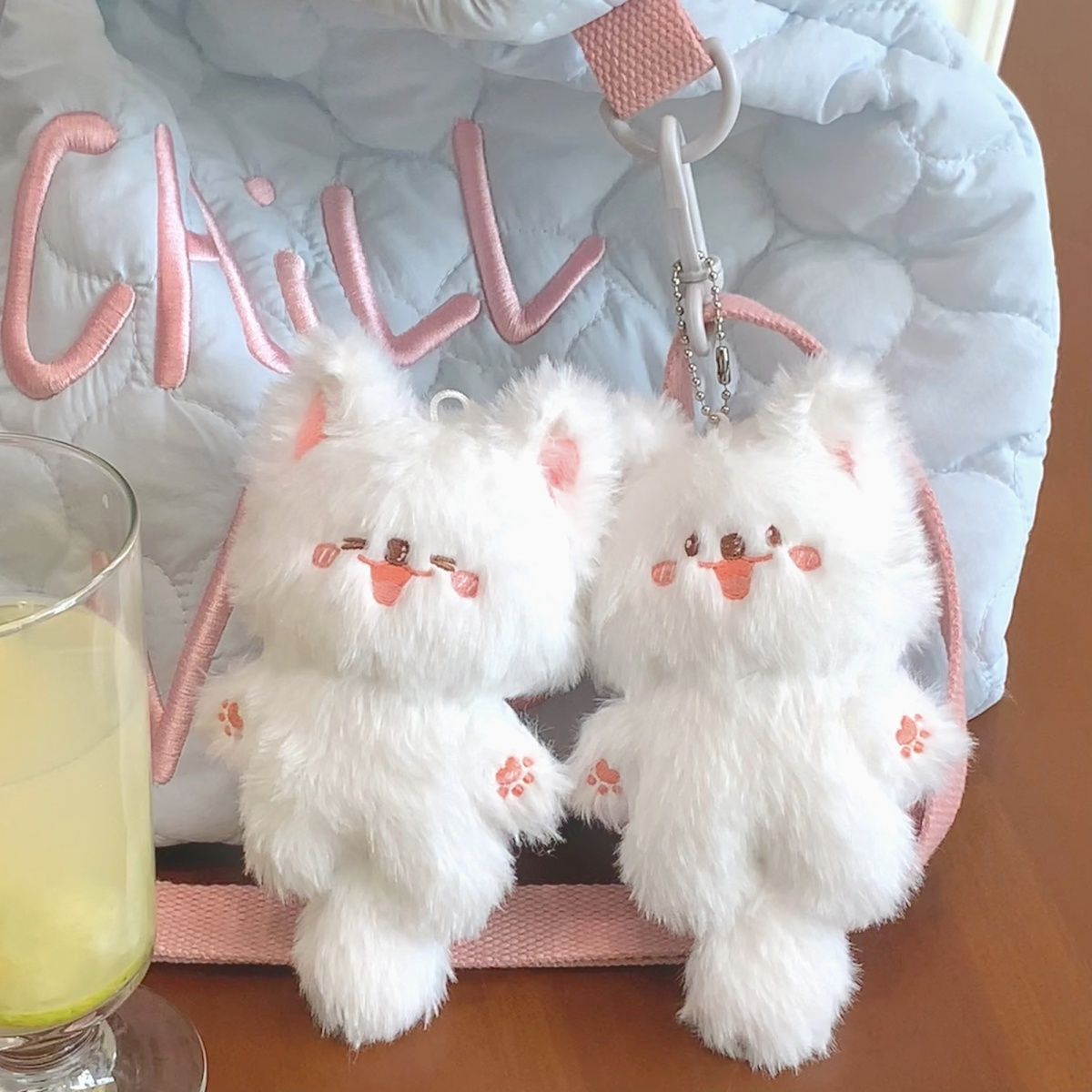 小耶 10cm兽体棉花娃娃挂件 可挂书包可爱萨摩耶玩偶 送礼物必选