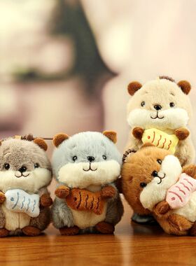 可爱小仓鼠毛绒挂件玩偶卡通老鼠公仔布娃娃婚礼抛洒公仔钥匙挂饰