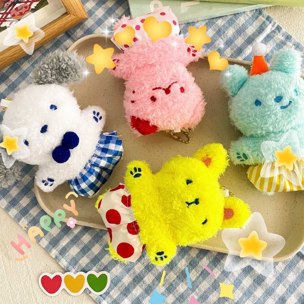 可爱裤兜小猫小狗毛绒玩偶挂件卡通公仔钥匙扣包包挂饰节日小礼物