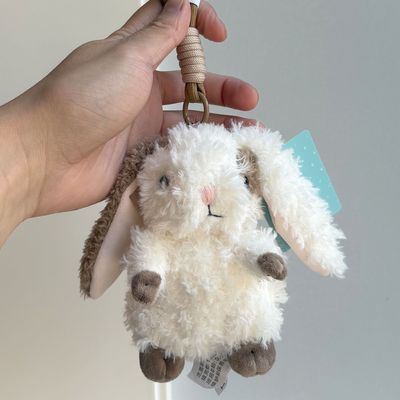 坐姿小兔子毛绒挂件公仔玩偶情侣包包挂饰品可爱女生书包配饰