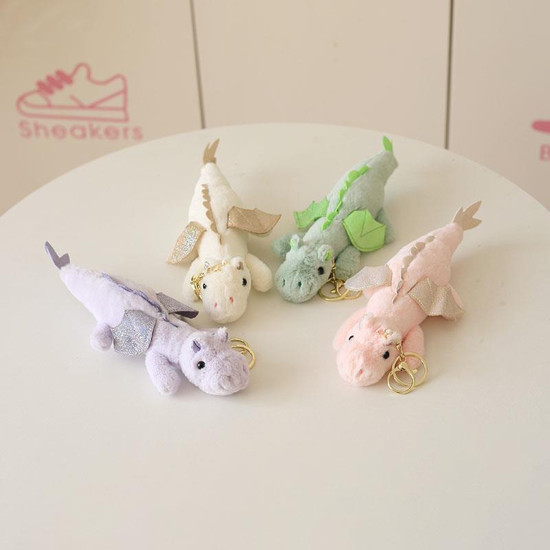 卡通小飞龙钥匙扣毛绒恐龙玩偶情侣书包挂件节日礼物儿童娃娃摆件