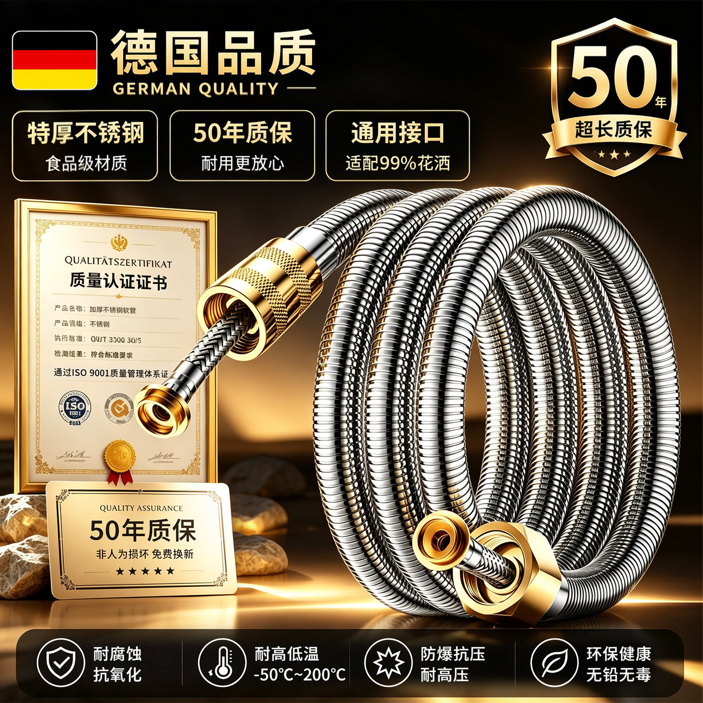 【镇店爆款全铜防爆接口】软管