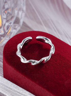 子佩集S925银【无尽之环】戒指【JL070250】纯银时尚麻花戒指2503