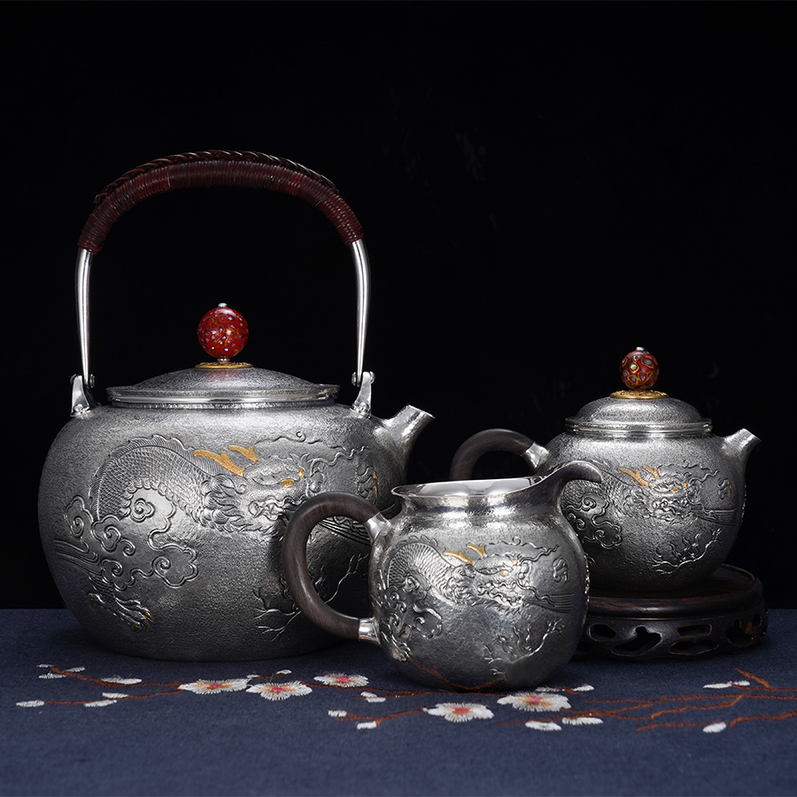 子佩集S990【蛟龙得水】提梁壶小茶壶公道杯套装【MH007】【MH008