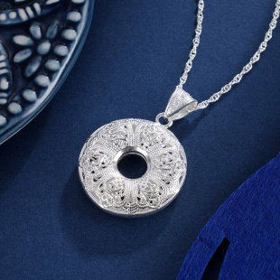 素心如简 不含链 吊坠 花丝 平安扣圆圈 QLDZ002 子佩集S990