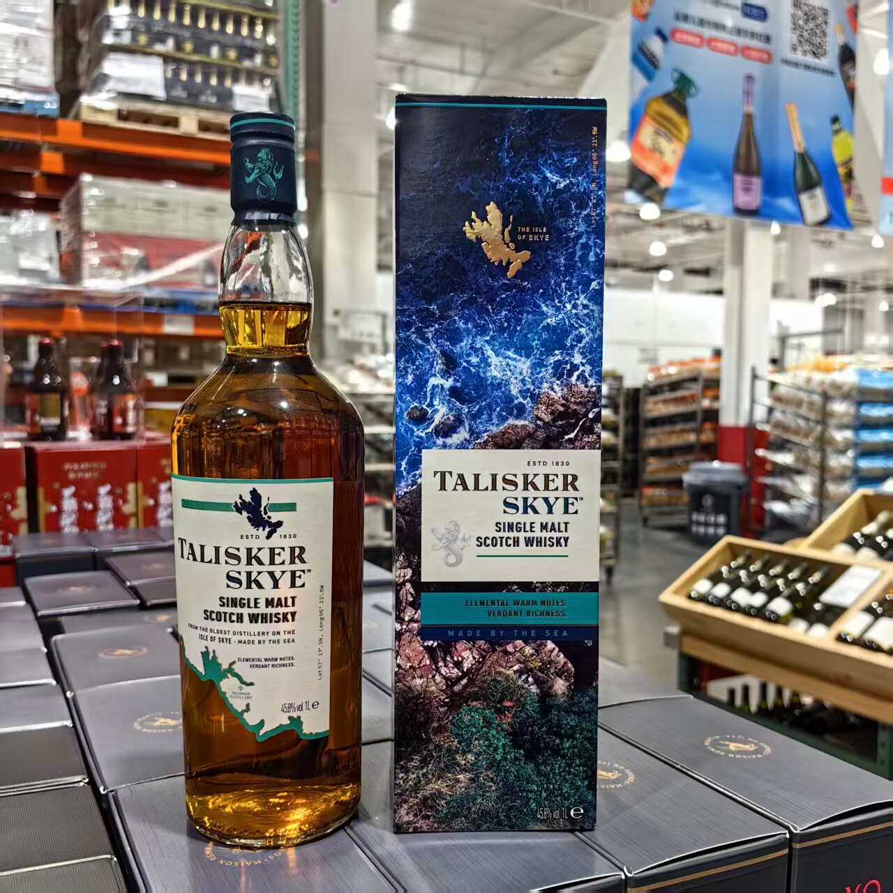 costco开市客代购英国泰斯卡斯凯岛单一麦芽苏格兰威士忌蒸馏酒1L