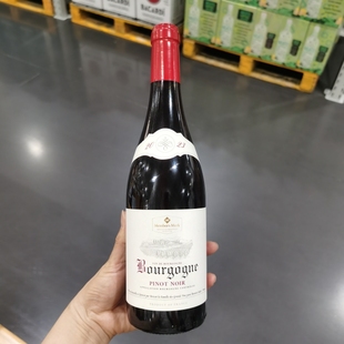 会员代购MM法国进口勃艮第黑皮诺红葡萄酒750ml橡木桶陈酿莓果香