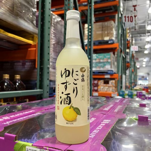 日本进口白鹤浊柚子酒700毫升