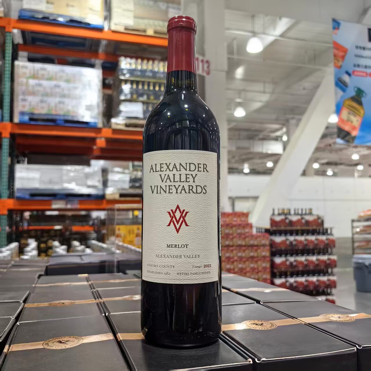 ccstco代购美国进口AVV庄园梅洛干红葡萄酒750ml水果香气回味悠长