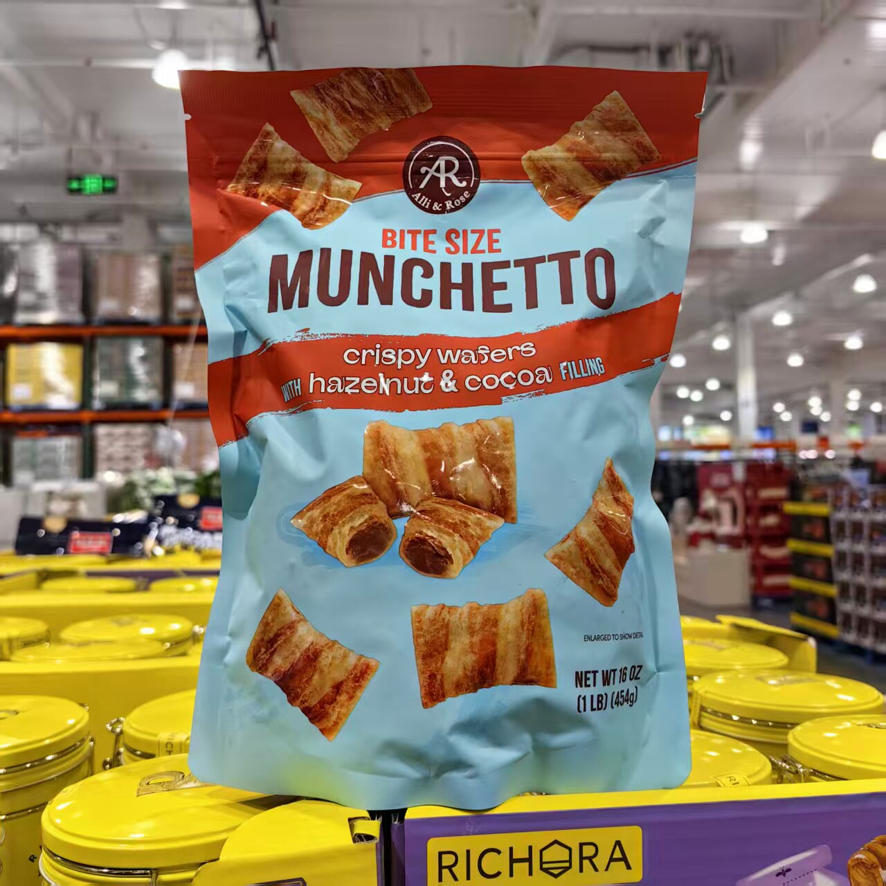 开市客代购泰国进口榛果可可夹心威化饼干454g酥脆可口 甜而不腻