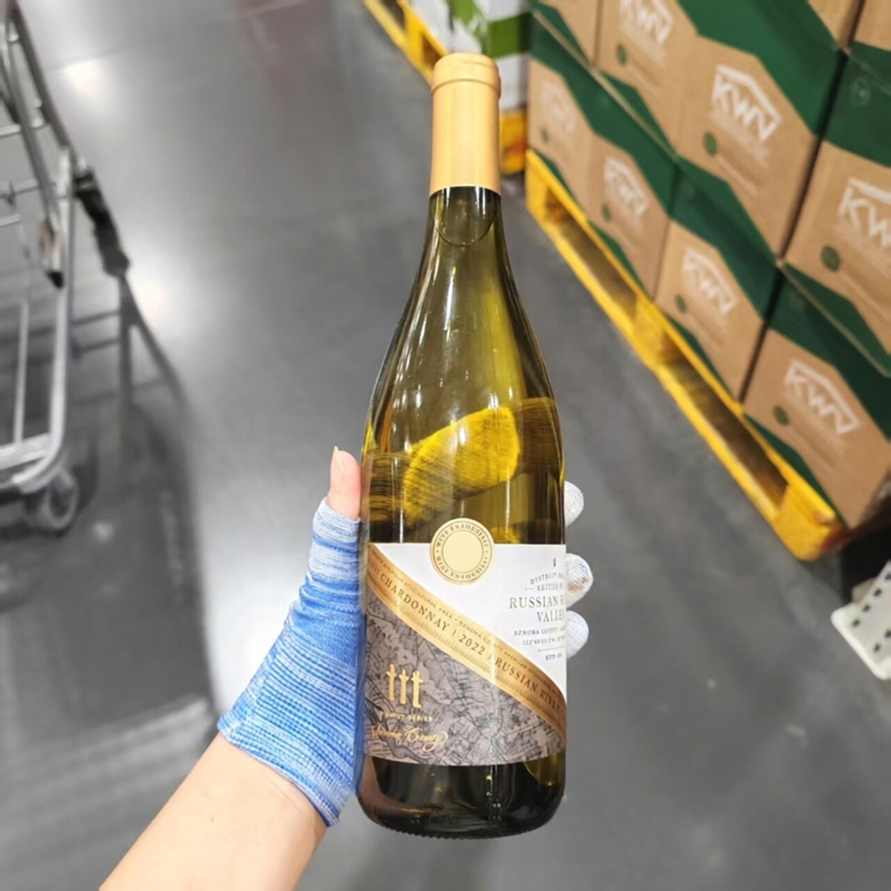 会员代购District Series美国加州俄罗河谷霞多丽白葡萄酒750ml