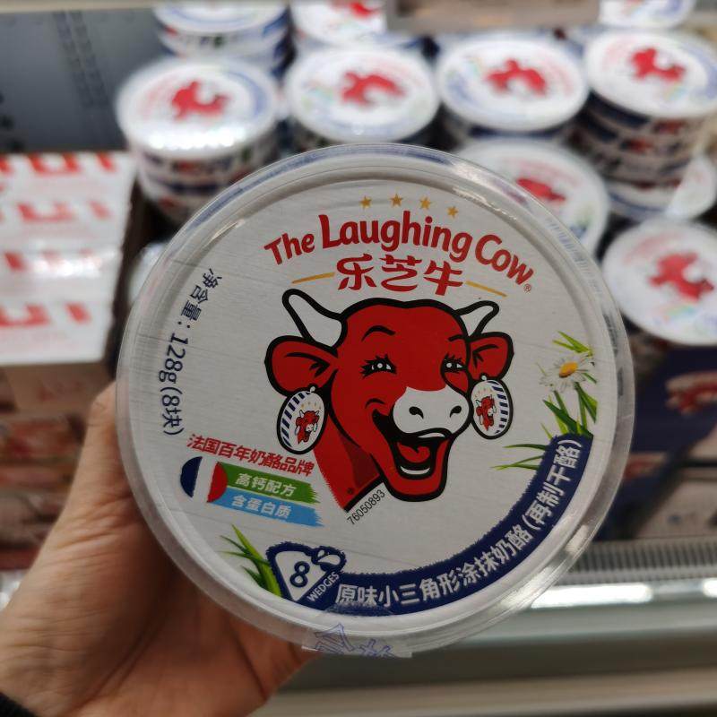 山姆代购乐芝牛laughingcow法国进口原味小三角涂抹奶酪128g*3入