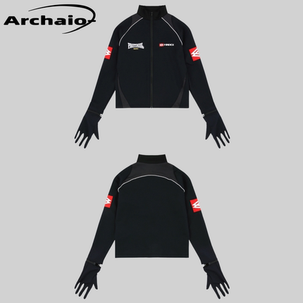 Protocol Index 25fw 手套拼接刺绣logo拉链运动夹克韩 ProjectGR