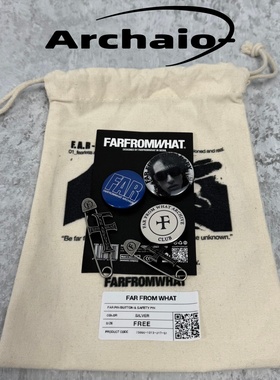 Far Archive 25fw 徽章标语金属logo胸针别针套装搭配装饰配件韩