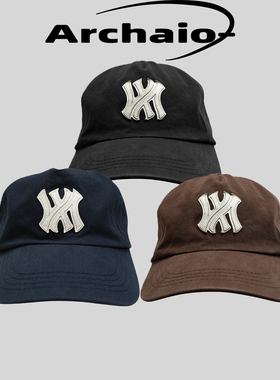 Far Archive 25ss 水洗做旧刺绣恶搞标语logo鸭舌帽弯檐帽子 韩国