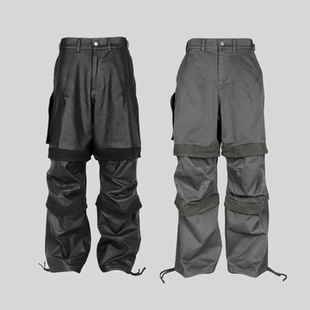 Far Archive 23ss 多层口袋机能工装裤伞兵裤刷蜡休闲长裤