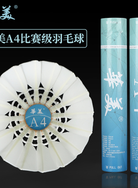 华美A4A3A2A5A7耐打稳定俱乐部比赛训练学生正品包邮羽毛球12只装