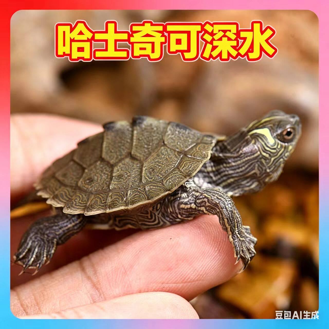 深水地图龟哈士奇龟活体宠物龟雌性小乌龟冷水淡水龟杂食易养