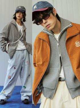 PROS BY CH大玉米粒灯芯绒外套刺绣古着春秋夹克男女情侣vintage