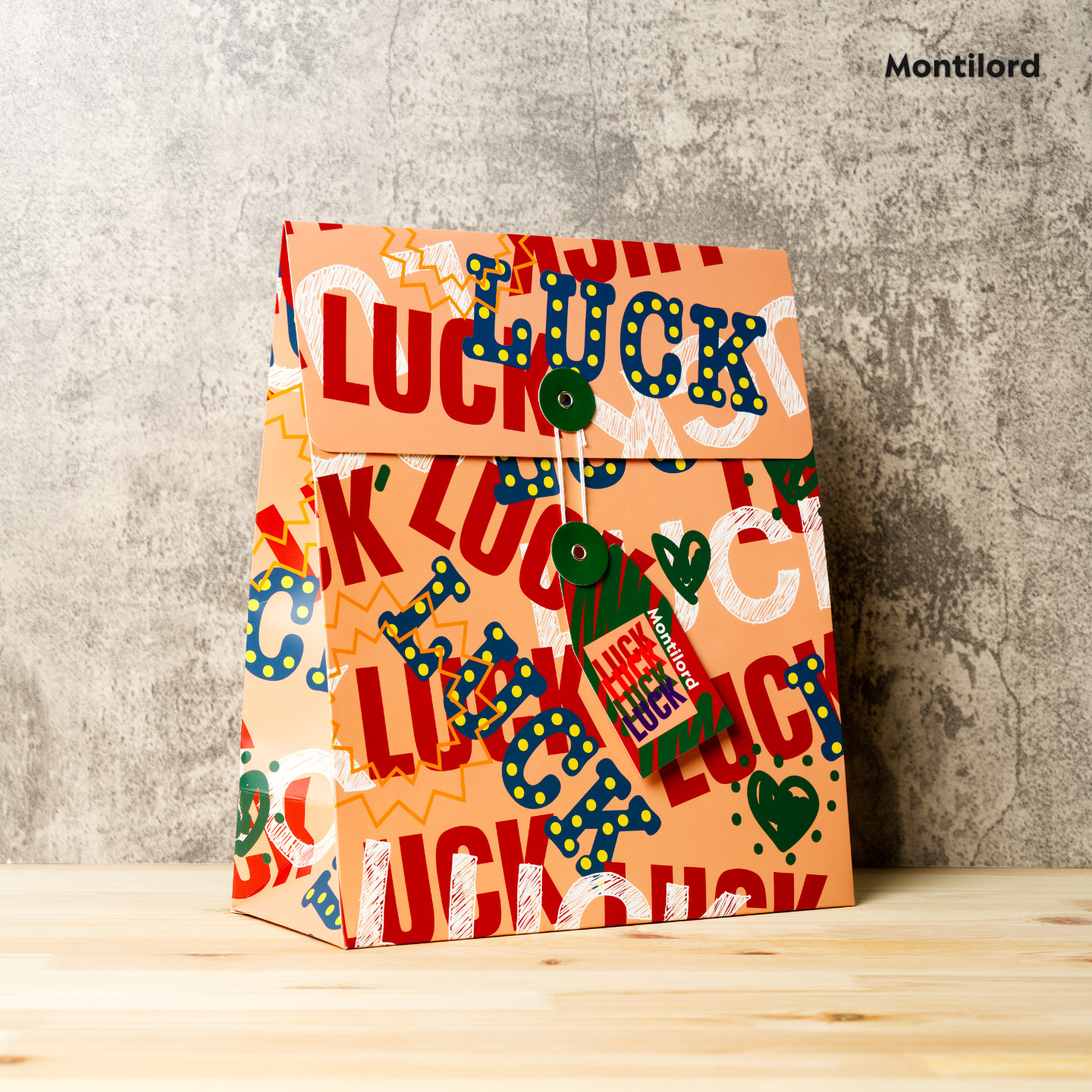 『Montilord』纸质收纳袋大号 LUCK文件袋礼品袋杂物袋