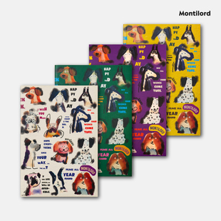 厚笔记本B5厚纸美狗PLUS横线方格记事本记录治愈系顺滑好写ins风文具高颜值硬面抄可爱卡通彩色 Montilord