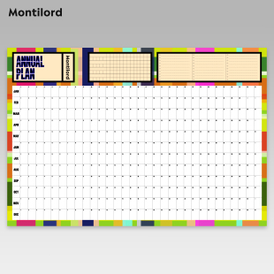 『Montilord』全年计划表 单墙贴考研减肥日程表习惯养成周记录表倒计时时间表作息月自律全年打卡表