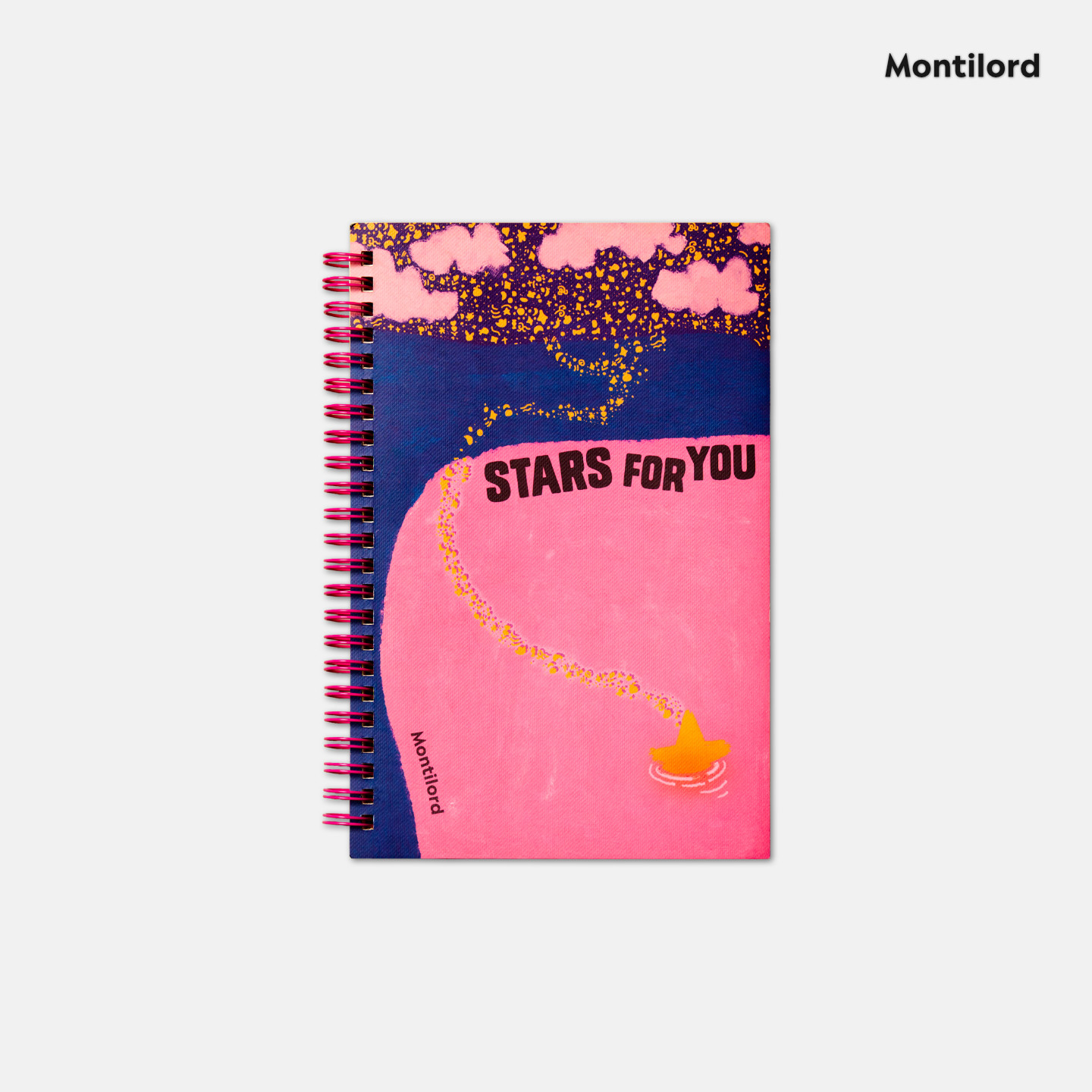 『Montilord』中厚线圈本A5空白厚纸Starsforu笔记本个性笔高颜值小本本日记护眼ins风文具简约硬面抄星星小