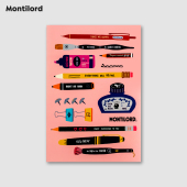 网格记事本笔记录学加厚 新品 Montilord 厚纸 好好学习 护眼高效简约防水平摊顺滑 B5方格笔记本