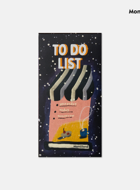 新品『Montilord』便签本中号雪夜todo可撕无粘性留言彩色计划待办打卡记录事项防水封面效率厚ins风文具颜值