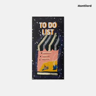新品『Montilord』便签本中号雪夜todo可撕无粘性留言彩色计划待办打卡记录事项防水封面效率厚ins风文具颜值