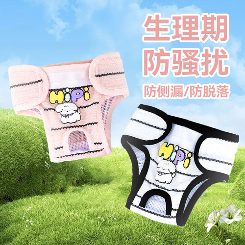 可爱透气网眼中小型犬狗狗发泡宠物生理裤专用防骚扰衣服