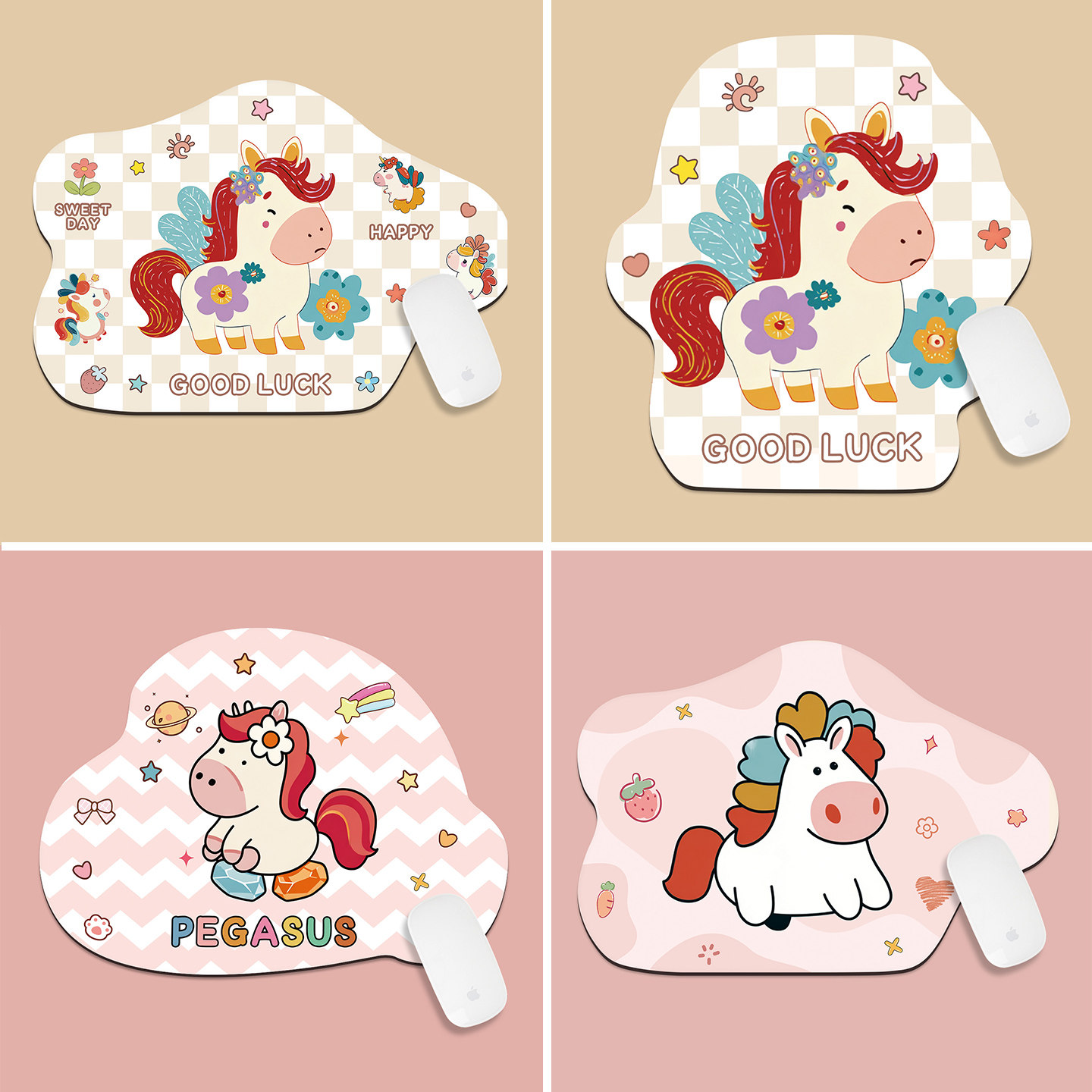 创意鼠标垫小马驹女生可爱办公室工位家用桌面垫电脑异型防滑垫子,电脑硬件/显示器/电脑周边,鼠标垫/贴/腕垫,淘宝优惠券,粉丝福利购,淘宝优惠卷