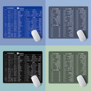 PPT小号加厚锁边纯色ins护腕男女生 办公快捷键鼠标垫Word Excel