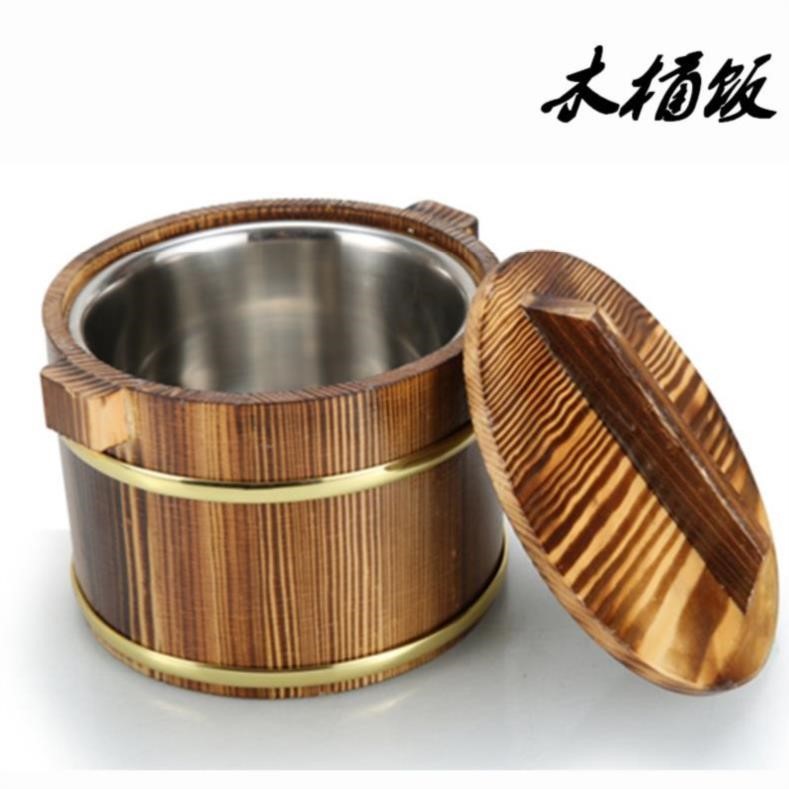饭碗平底隔热汤盆木桶