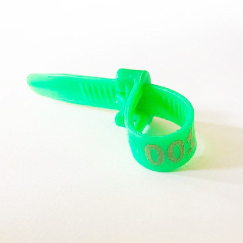 圈卡套禽脚环土鸡扎带记不褪色卡圈编号卡圈牢固环佩戴扣带鹅套鸭