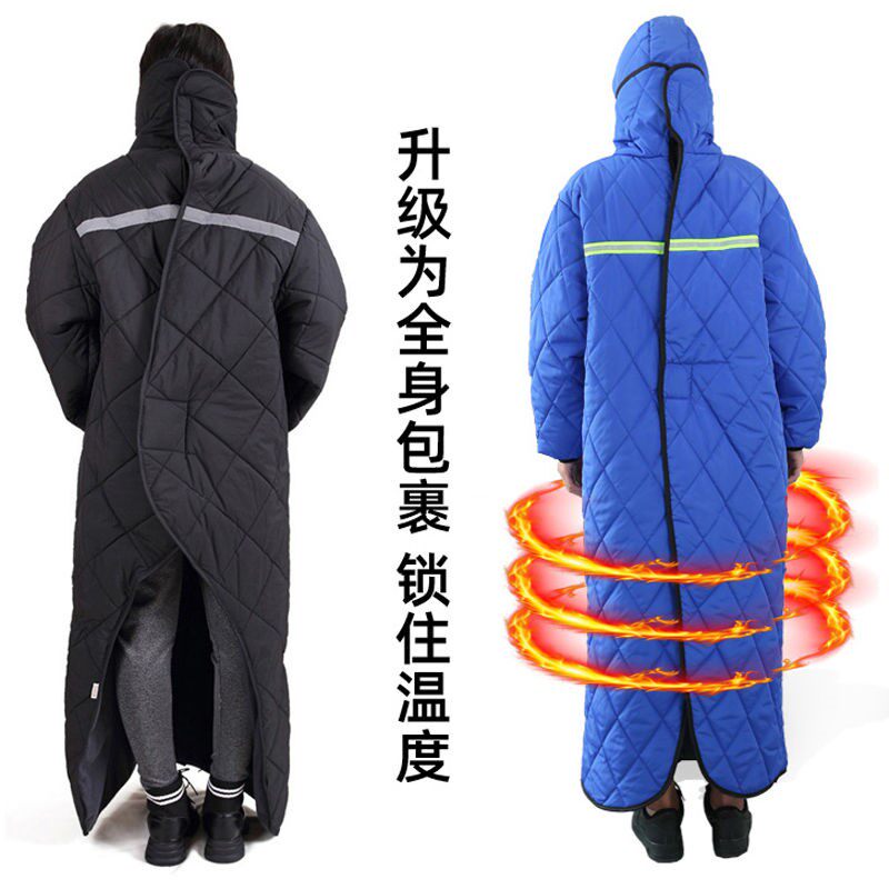 电动车挡风衣护膝保暖冬季防雨水加绒加厚挡风被摩托电瓶车防风罩