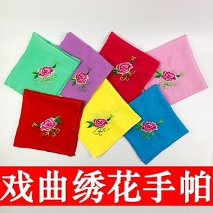 清新送礼结婚复古丝巾方形柔软尺寸写真美观手绢古风刺绣面料