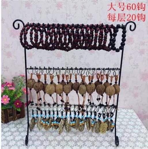 小型手把件旋转架子便携展示架挂件圆柱形饰品双面挂架透明商场架