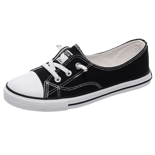 帆布鞋女2026春款小白鞋学生韩版百搭网红女鞋透气板鞋春季潮鞋子