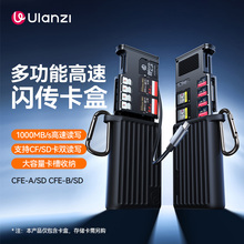 Ulanzi优篮子CFE-A卡/CFE-B卡SD卡闪传卡盒多功能高速卡盒Type-C读卡器数据传输手机电脑相机存储器