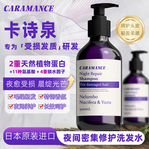 卡诗泉【日本进口】夜间密集修护轻盈洗发水护发清爽柔顺专用温和