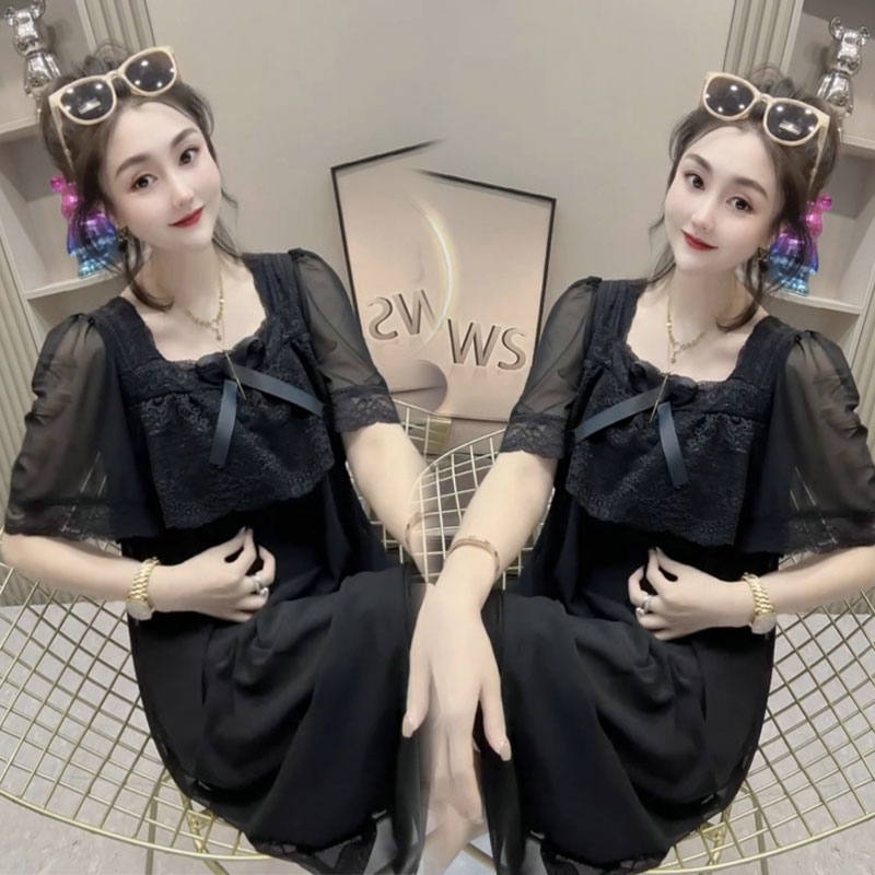 春夏网红减龄宫廷风蕾丝边