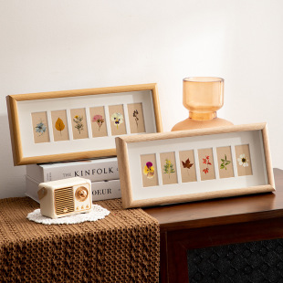 简约中空立体相框创意时尚长方形实木画框照片挂墙果实标本框