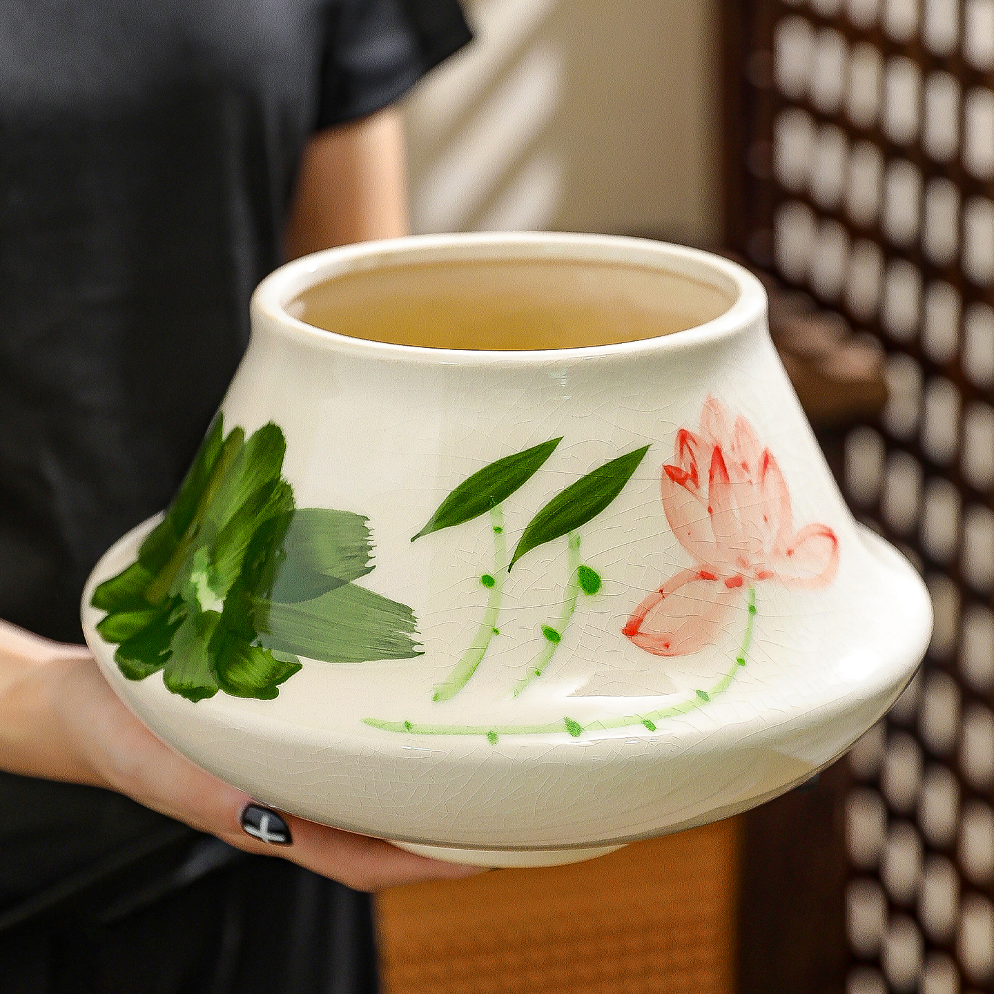 现代新中式陶瓷花盆轻奢绿植通用