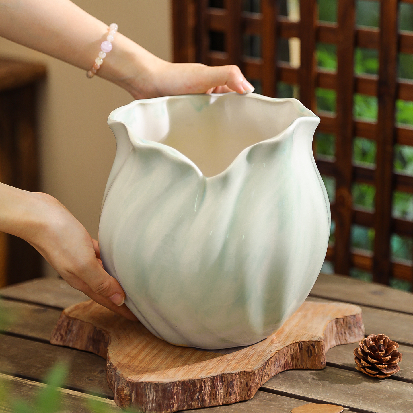 陶瓷花盆现代简约轻奢高级感书房