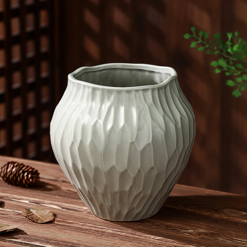 北欧风简约陶瓷花盆绿植异形