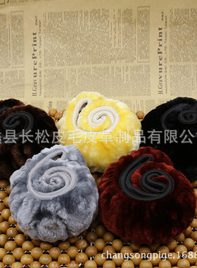 新款加厚毛绒弹力把套无胶圈冬季仿羊毛绒汽车把套羊剪绒方向盘套